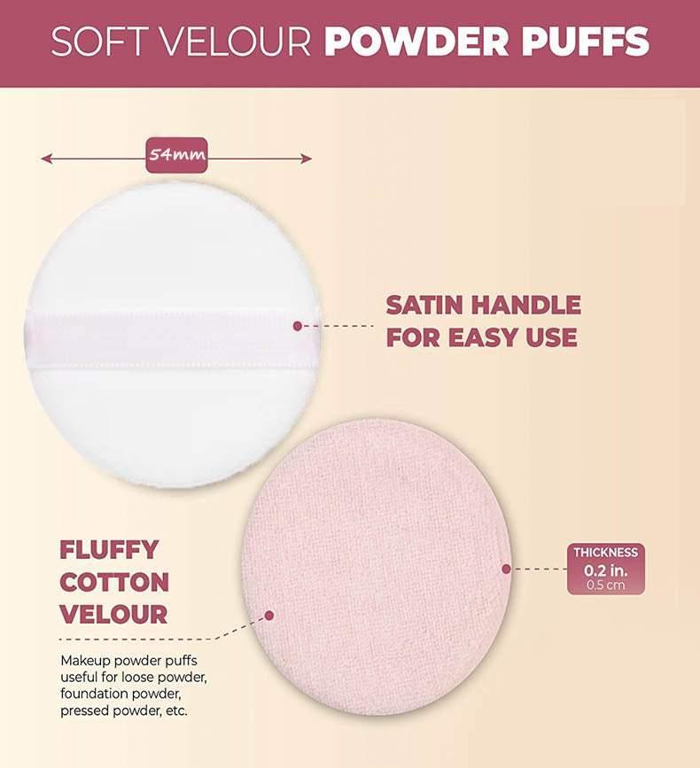Makeup Powder Puff with Finger Strap, 5.4 cm - Navy - view 4