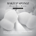 Makeup Sponge Egg Set with Holder and Storage Box, 4 Piece - view 3