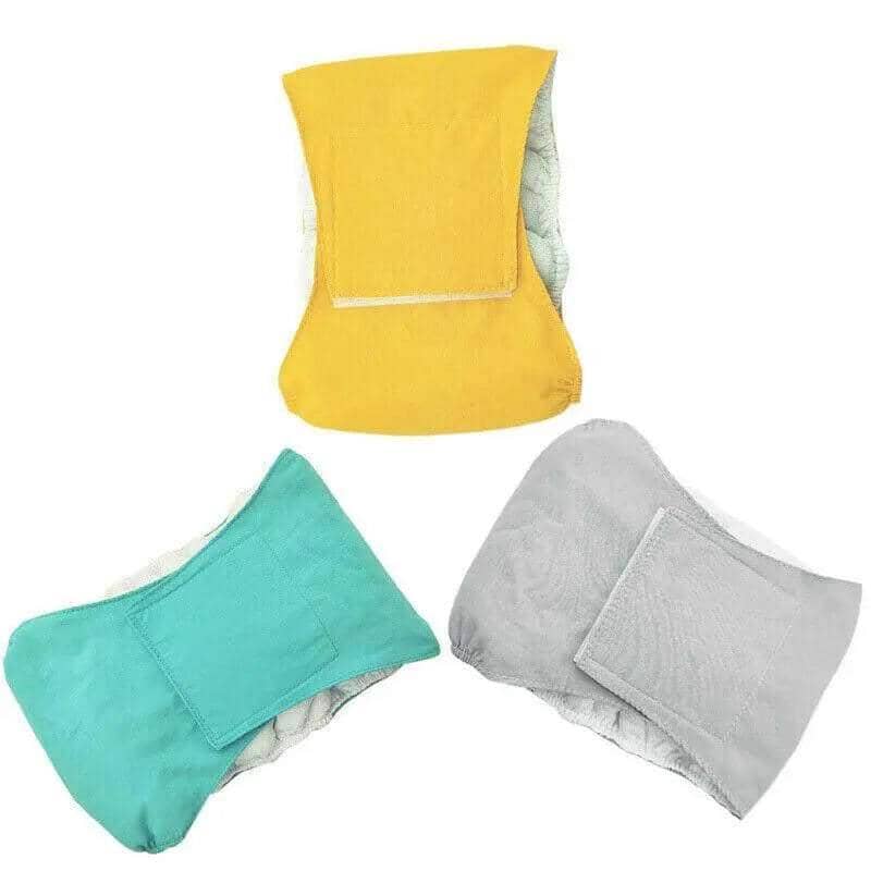 Male Dog Nappy Belly Wrap Band - Size M (Waist 42-50 cm), Grey - view 3