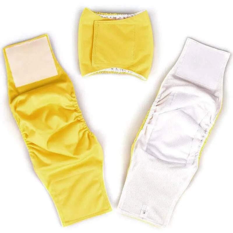 Male Dog Nappy Pants Belly Wrap Band - Yellow, Large (Waist 50-62 cm) - view 5