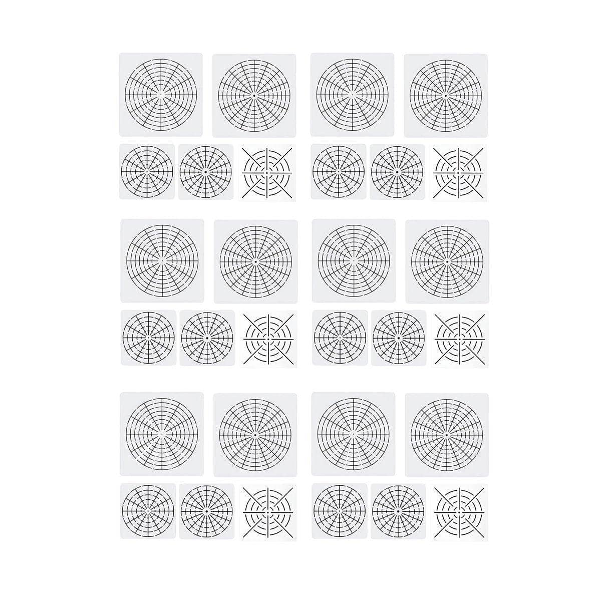 Mandala Stencil Set for Painting and Crafts, Reusable PET Templates, Set of 30 - view 2
