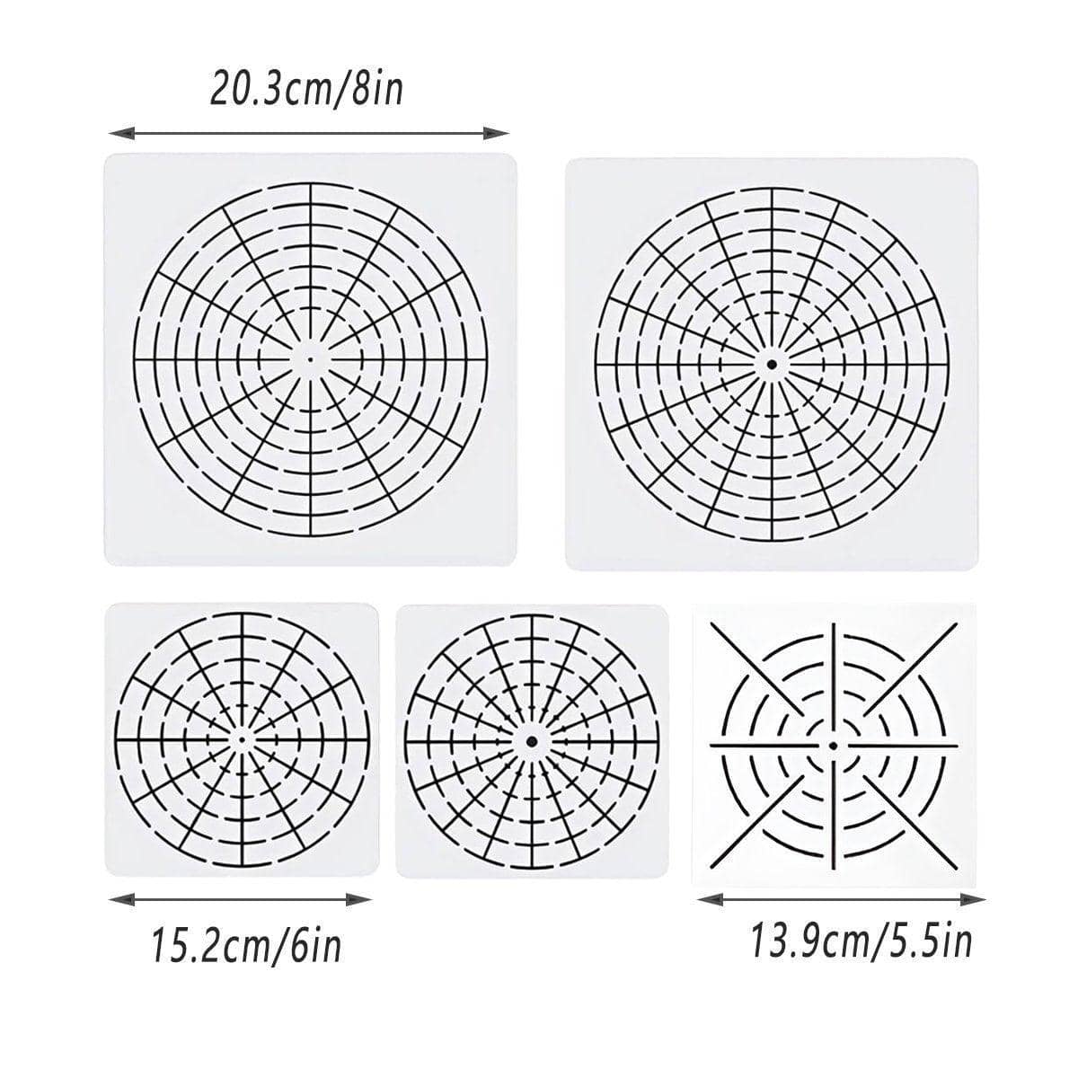 Mandala Stencil Set for Painting and Crafts, Reusable PET Templates, Set of 30 - view 3