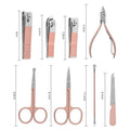 Manicure Pedicure Set, 18 Pieces with Travel Case, Rose Gold - view 3