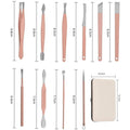 Manicure Pedicure Set, 18 Pieces with Travel Case, Rose Gold - view 4