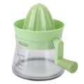 Manual Citrus Juicer for Oranges and Lemons with Measuring Cup - Green