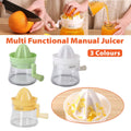 Manual Citrus Juicer for Oranges and Lemons with Measuring Cup - Green - view 2