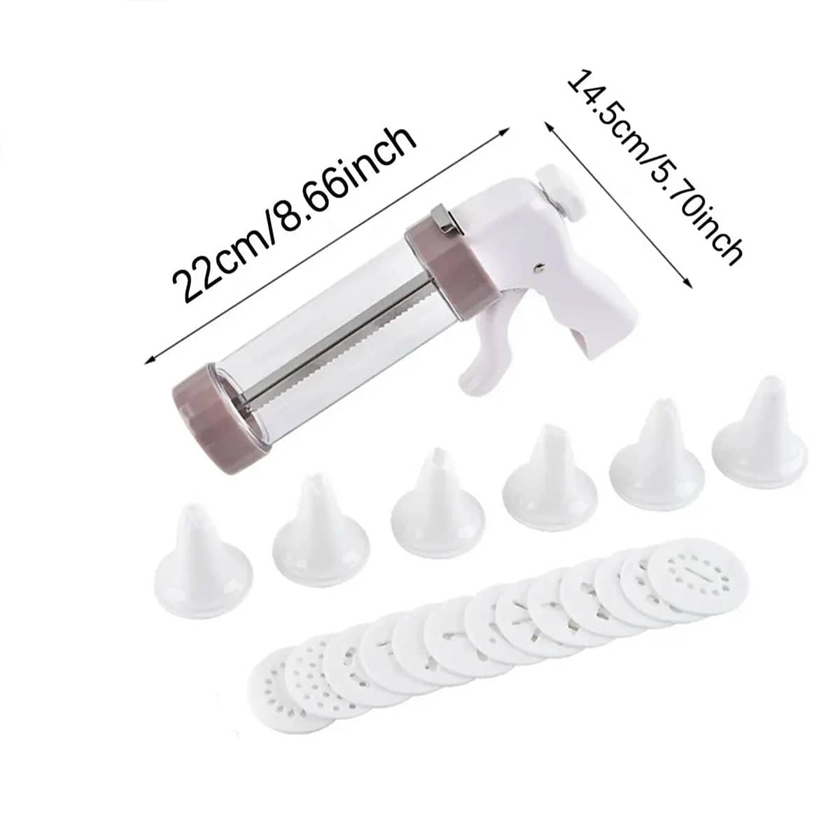 Manual Cookie Press Kit, Pack of 20 - Cookie Mould Decorating Set for Baking - view 3
