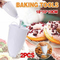Manual Doughnut Dispenser, White Plastic, Pack of 2