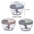 Manual Food Chopper and Garlic Mincer, 500 ml - Light Blue - view 4