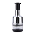 Manual Garlic and Vegetable Chopper with Stainless Steel Blades - Silver
