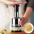 Manual Garlic and Vegetable Chopper with Stainless Steel Blades - Silver - view 5