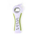 Manual Multifunction Bottle and Jar Opener, Non-Slip Grip - White and Green