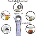 Manual Multifunction Bottle and Jar Opener, Non-Slip Grip - White and Green - view 4