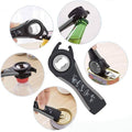 Manual Multifunction Bottle and Jar Opener, Non-Slip Grip - White and Green - view 5