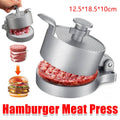 Manual Non-Stick Hamburger Patty Press with Flip-Top Design