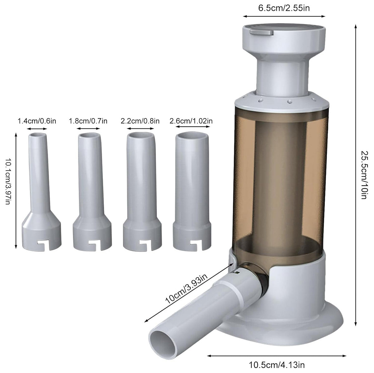 Manual Sausage Stuffer with 4 Nozzles - Brown - view 4