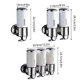 Manual Soap Dispenser Wall Mounted Hotel Shampoo Bottle Holder - Double Bottle (21.6 x 24.1 cm) - view 4