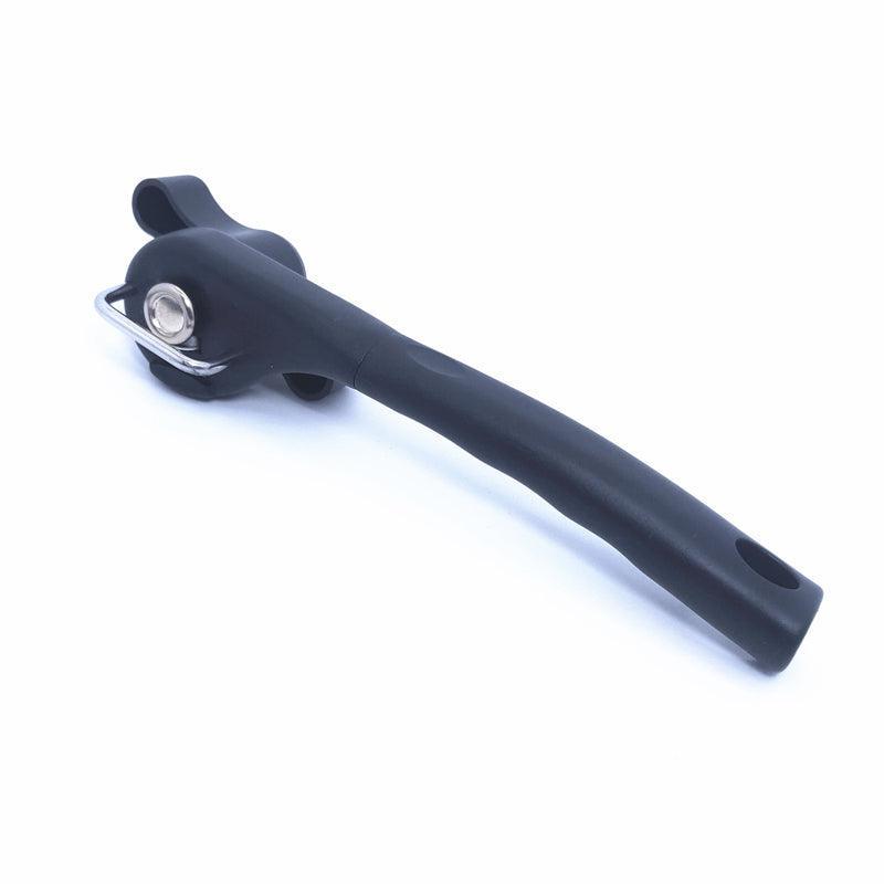 Manual Stainless Steel Can Opener with Smooth Edge Cut - Black
