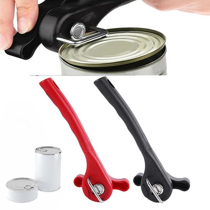Manual Stainless Steel Can Opener with Smooth Edge Cut - Black - view 4