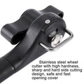 Manual Stainless Steel Can Opener with Smooth Edge Cut - Black - view 5