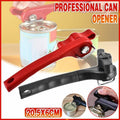 Manual Stainless Steel Can Opener with Smooth Edge Cut - Red - view 2