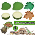 Maple Leaf Reptile Food and Water Dish - Orange, 15.1 x 12 cm - view 4