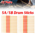 Maple Wood Drum Sticks, 12 Pairs - 5B - view 2