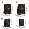 Marble Paper Gift Bags, Pack of 25 - Medium (15 x 8 x 21 cm), White and Black - view 4