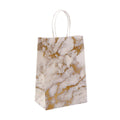 Marble Paper Gift Bags, Pack of 25 - Medium (15 x 8 x 21 cm), White and Gold - view 2
