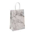 Marble Paper Gift Bags, Pack of 25 - Small (11 x 6 x 15 cm), White and Black