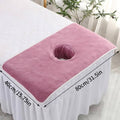 Massage Bed Face Hole Towels, Thick Microfibre, Set of 3 - Mauve Purple - view 4