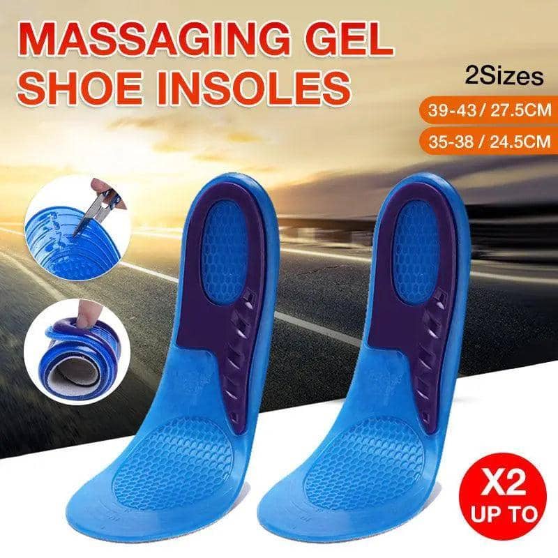 Massaging Gel Shoe Insoles with Arch Cushion - Size 35-38 (24.5 cm), 2 Pairs - view 2