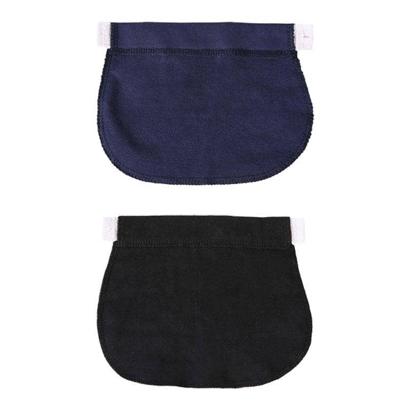 Maternity Pregnancy Waistband Extender, Adjustable Elastic Waist Button Belt - Blue - view 3
