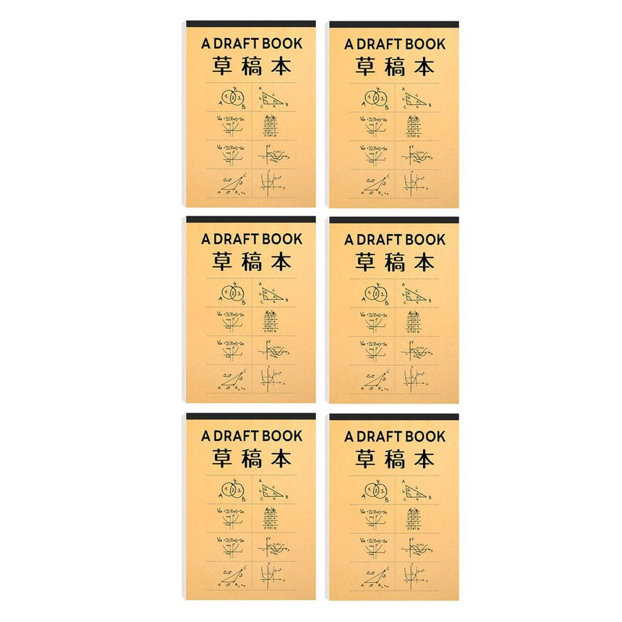 Maths Theme Draft Books, 153 x 225 mm - Pack of 6