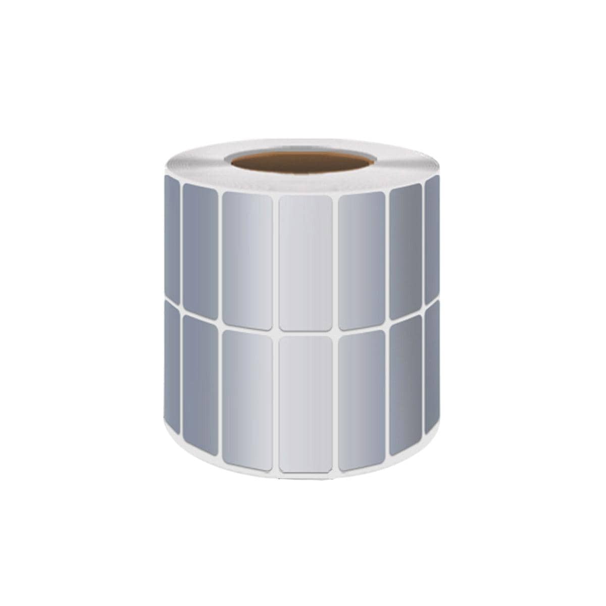 Matt Silver PET Thermal Transfer Labels, 2 Rows, Pack of 5000 - 40 x 15 mm