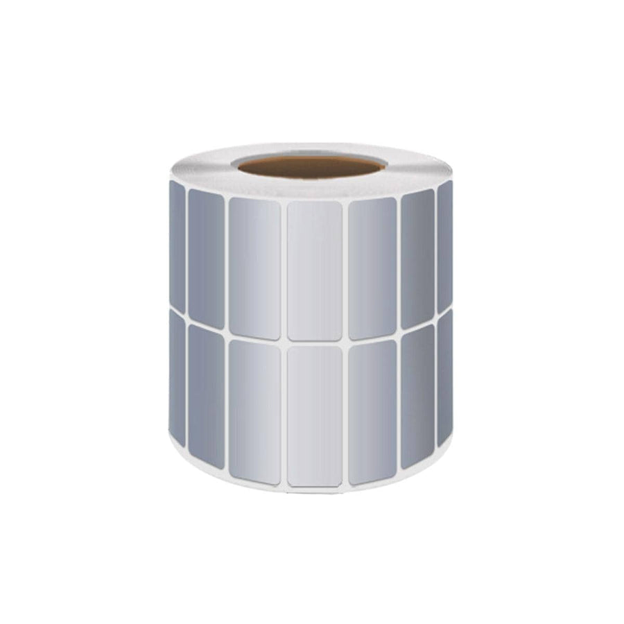 Matt Silver PET Thermal Transfer Labels, 2 Rows, Pack of 5000 - 40 x 15 mm