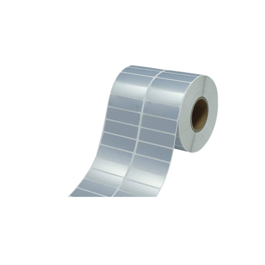 Matt Silver PET Thermal Transfer Labels, 2 Rows, Pack of 5000 - 50 x 15 mm