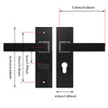 Matte Black Aluminium Alloy Lever Door Handle Lock Set - view 3