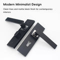 Matte Black Aluminium Alloy Lever Door Handle Lock Set - view 5