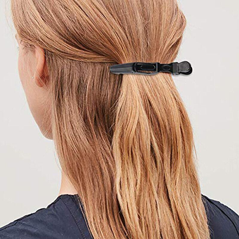 Matte Black Crocodile Hair Clips for Salon Sectioning - Pack of 10 - view 3