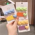 Matte Heart Hair Clip Set of 2 - Light Blue - view 4
