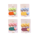 Matte Heart Hair Clip Set of 2 - Light Yellow - view 3
