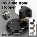 Mechanical Floor Door Stop, Push-Lock Zinc Alloy - Brushed Silver - view 2