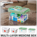 Medicine Storage Box with Carry Handle - Green, Large (31 x 22.9 x 18.8 cm) - view 2