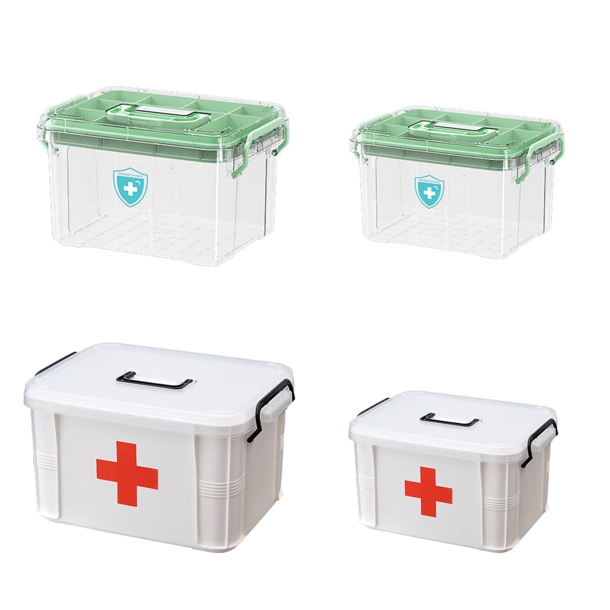 Medicine Storage Box with Carry Handle - White, Small (23.4 x 16.8 x 13.5 cm) - view 3