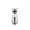 Medieval Knight Tunic Costume - White and Black, Size M (Bust 112 cm, Length 122.5 cm)