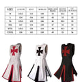 Medieval Knight Tunic Costume - White and Black, Size M (Bust 112 cm, Length 122.5 cm) - view 4