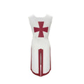 Medieval Knight Tunic Costume - White and Red, Size 3XL (Bust 128 cm, Length 128.5 cm)
