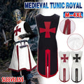 Medieval Knight Tunic Costume - White and Red, Size 3XL (Bust 128 cm, Length 128.5 cm) - view 2