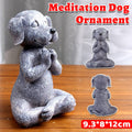 Meditation Dog Ornament Resin Figurine for Home Office Zen Decor